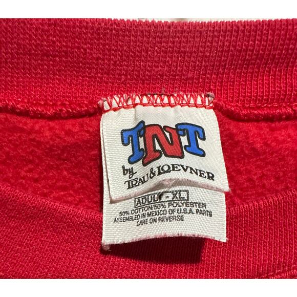 Vintage Bellevue WA Red Crewneck Long Sleeve Sailboat Graphic Size XL Warm - Picture 3 of 5